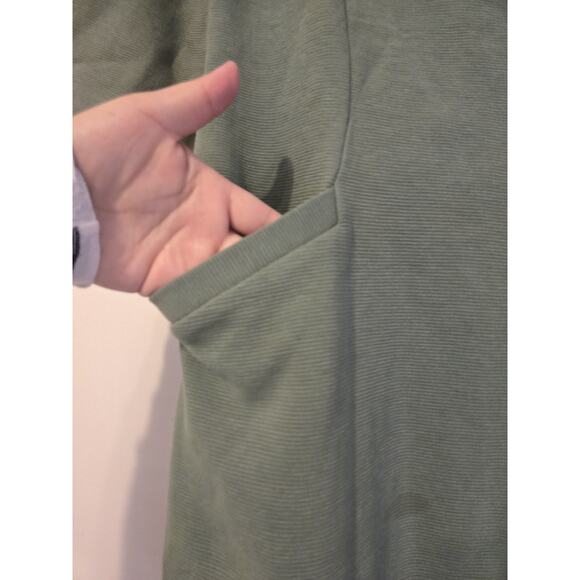Boden Ottoman Dress Sz 8 R Sheath Ribbed knit light Green Sage Pockets Preppy - Picture 3 of 9